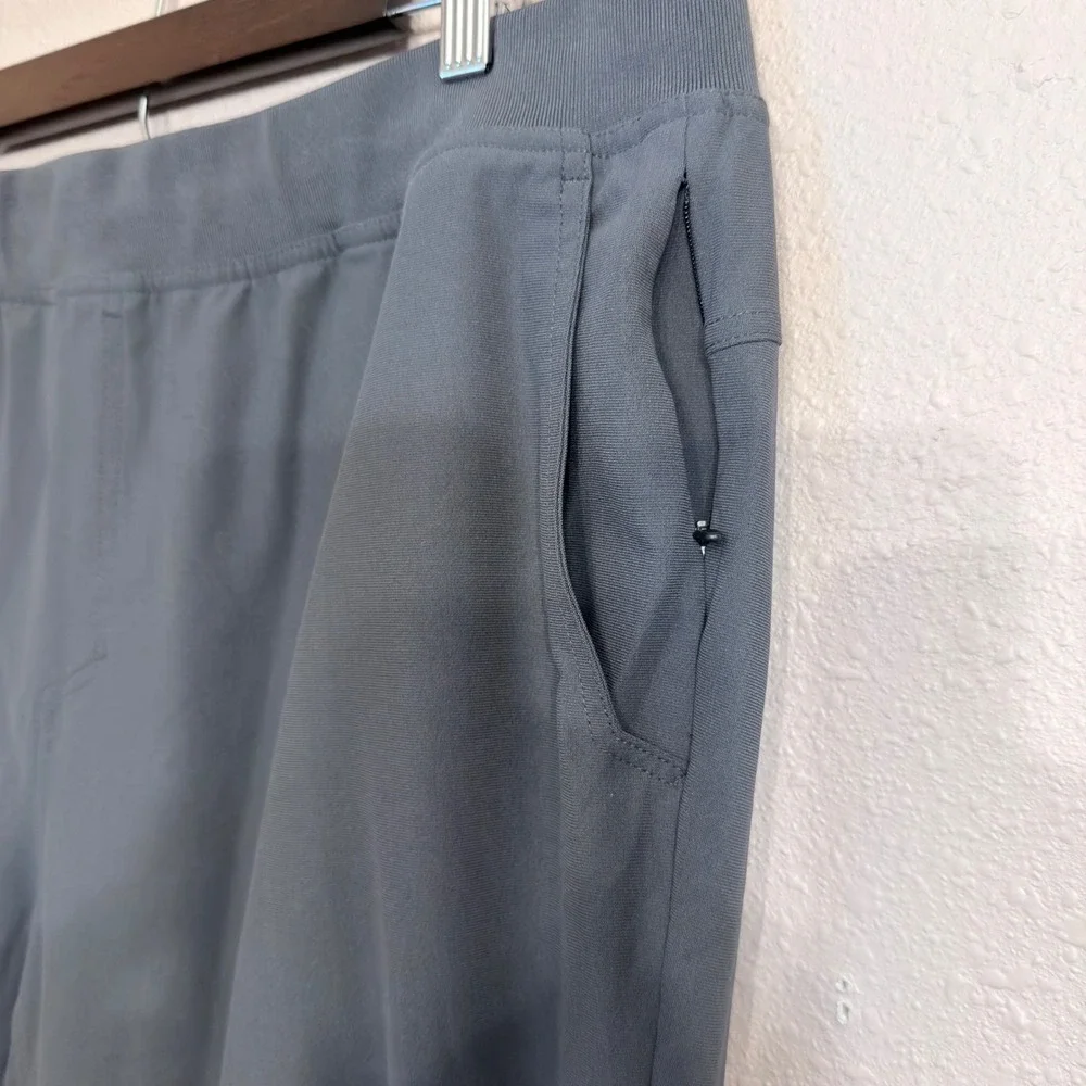 Legends Mens XXL Gray Aviator Jogger Tapered Performance Pants Zipper Pockets